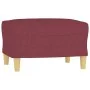 Sillón con taburete tela rojo tinto 60 cm by , Sofas - Ref: Foro24-3201190, Price: 186,92 €, Discount: %
