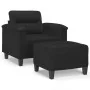 Sillón con taburete cuero sintético negro 60 cm von , Sofas - Ref: Foro24-3201237, Preis: 202,28 €, Rabatt: %