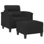 Sillón con taburete cuero sintético negro 60 cm von , Sofas - Ref: Foro24-3201237, Preis: 202,28 €, Rabatt: %