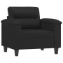Sillón con taburete cuero sintético negro 60 cm von , Sofas - Ref: Foro24-3201237, Preis: 202,28 €, Rabatt: %