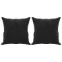 Sofá de 2 plazas con cojines terciopelo negro 120 cm by , Sofas - Ref: Foro24-3200940, Price: 265,98 €, Discount: %