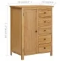 Armario de madera maciza de roble 76x52x105 cm de , Armarios roperos - Ref: Foro24-289199, Precio: 394,22 €, Descuento: %