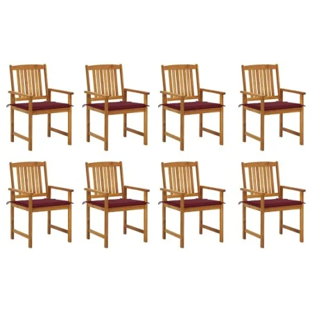 Sillas de jardín con cojines 8 uds madera maciza de acacia de , Sillas de jardín - Ref: Foro24-3078175, Precio: 638,82 €, Des...