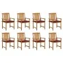 Sillas de jardín con cojines 8 uds madera maciza de acacia de , Sillas de jardín - Ref: Foro24-3078175, Precio: 638,82 €, Des...