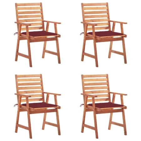 Sillas comedor de jardín y cojines 4 uds madera maciza acacia von , Gartenstühle - Ref: Foro24-3078329, Preis: 304,58 €, Raba...