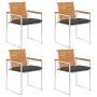 Sillas de jardín y cojines 4 unidades madera maciza de acacia by , Garden chairs - Ref: Foro24-3078485, Price: 501,84 €, Disc...