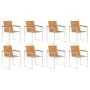 Sillas de jardín y cojines 8 unidades madera maciza de acacia by , Garden chairs - Ref: Foro24-3078535, Price: 985,38 €, Disc...