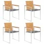 Sillas de jardín 4 unidades con cojines madera maciza teca | Tu tienda online para hogar, jardín y más Foro24.es