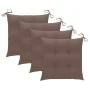 Sillas de jardín 4 unidades con cojines madera maciza teca by , Garden chairs - Ref: Foro24-3078577, Price: 547,98 €, Discoun...