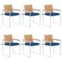 Sillas de jardín y cojines 6 unidades madera maciza de acacia by , Garden chairs - Ref: Foro24-3078606, Price: 819,12 €, Disc...