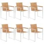Sillas de jardín y cojines 6 unidades madera maciza de acacia by , Garden chairs - Ref: Foro24-3078606, Price: 819,12 €, Disc...