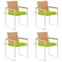 Sillas de jardín 4 unidades con cojines madera maciza teca von , Gartenstühle - Ref: Foro24-3078580, Preis: 548,26 €, Rabatt: %
