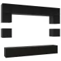 Set de muebles de salón TV 8 piezas madera ingeniería negro von , TV-Möbel - Ref: Foro24-3078797, Preis: 335,41 €, Rabatt: %