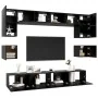 Set de muebles de salón TV 8 piezas madera ingeniería negro von , TV-Möbel - Ref: Foro24-3078797, Preis: 335,41 €, Rabatt: %