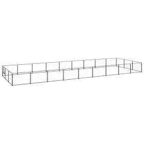 Perrera acero 27 m² negra by , Dog kennels and fences - Ref: Foro24-3082133, Price: 423,00 €, Discount: %