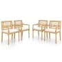 Sillas Batavia con cojines 4 unidades madera maciza de teca de , Sillas de jardín - Ref: Foro24-3087054, Precio: 540,36 €, De...