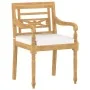 Sillas Batavia con cojines 4 unidades madera maciza de teca de , Sillas de jardín - Ref: Foro24-3087054, Precio: 540,36 €, De...