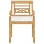 Sillas Batavia con cojines 4 unidades madera maciza de teca de , Sillas de jardín - Ref: Foro24-3087054, Precio: 540,36 €, De...