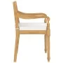 Sillas Batavia con cojines 4 unidades madera maciza de teca de , Sillas de jardín - Ref: Foro24-3087054, Precio: 540,36 €, De...