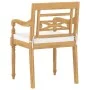 Sillas Batavia con cojines 4 unidades madera maciza de teca de , Sillas de jardín - Ref: Foro24-3087054, Precio: 540,36 €, De...