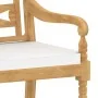 Sillas Batavia con cojines 4 unidades madera maciza de teca de , Sillas de jardín - Ref: Foro24-3087054, Precio: 540,36 €, De...