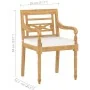 Sillas Batavia con cojines 4 unidades madera maciza de teca de , Sillas de jardín - Ref: Foro24-3087054, Precio: 540,36 €, De...