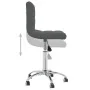 Silla de comedor giratoria tela gris oscuro de , Sillas de comedor - Ref: Foro24-3087532, Precio: 82,05 €, Descuento: %
