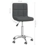 Silla de comedor giratoria tela gris oscuro de , Sillas de comedor - Ref: Foro24-3087532, Precio: 82,05 €, Descuento: %