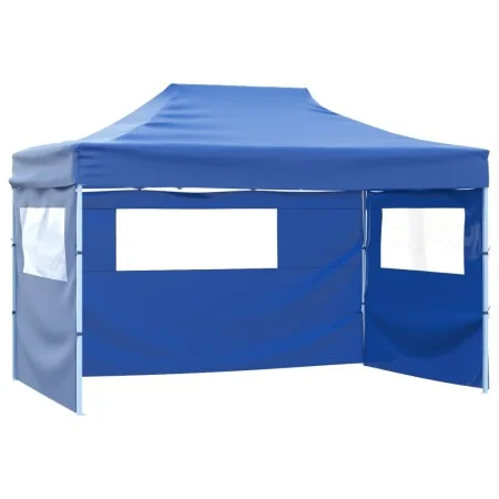 Carpa pleglable con 3 paredes 3x4,5 m azul by , Tents and gazebos - Ref: Foro24-44971, Price: 176,21 €, Discount: %
