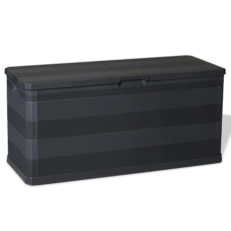 Caja de almacenamiento de jardín negra 117x45x56 cm by , Outdoor storage boxes - Ref: Foro24-43708, Price: 70,75 €, Discount: %