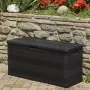 Caja de almacenamiento de jardín negra 117x45x56 cm by , Outdoor storage boxes - Ref: Foro24-43708, Price: 70,75 €, Discount: %