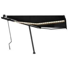 Toldo retráctil manual con luz LED gris antracita 450x300 cm von , Markisen - Ref: Foro24-3069764, Preis: 503,19 €, Rabatt: %