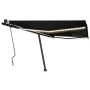 Toldo retráctil manual con luz LED gris antracita 450x300 cm de , Toldos - Ref: Foro24-3069764, Precio: 503,20 €, Descuento: %