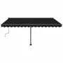 Toldo retráctil manual con luz LED gris antracita 450x300 cm de , Toldos - Ref: Foro24-3069764, Precio: 503,20 €, Descuento: %