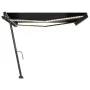 Toldo retráctil manual con luz LED gris antracita 450x300 cm de , Toldos - Ref: Foro24-3069764, Precio: 503,20 €, Descuento: %