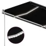 Toldo retráctil manual con luz LED gris antracita 450x300 cm de , Toldos - Ref: Foro24-3069764, Precio: 503,20 €, Descuento: %