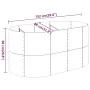 Jardinera arriate acero recubrimiento polvo gris 152x80x68 cm by , Pots and planters - Ref: Foro24-318949, Price: 61,44 €, Di...