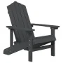Silla de jardín Adirondack HDPE gris antracita de , Sillas de jardín - Ref: Foro24-318638, Precio: 182,83 €, Descuento: %