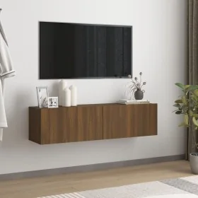 Mueble pared TV madera contrachapada roble marrón 120x30x30 cm by , TV Furniture - Ref: Foro24-815101, Price: 81,47 €, Discou...