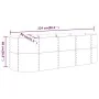Jardinera arriate acero recubrimiento polvo gris 224x80x68 cm by , Pots and planters - Ref: Foro24-318954, Price: 82,86 €, Di...