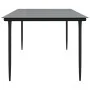 Mesa comedor jardín acero y vidrio templado negro 200x100x74 cm de , Mesas de jardín - Ref: Foro24-319280, Precio: 217,34 €, ...
