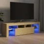 Mueble de TV con luces LED color roble Sonoma 140x36,5x40 cm de , Muebles TV - Ref: Foro24-804367, Precio: 115,19 €, Descuent...