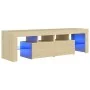 Mueble de TV con luces LED color roble Sonoma 140x36,5x40 cm de , Muebles TV - Ref: Foro24-804367, Precio: 115,19 €, Descuent...