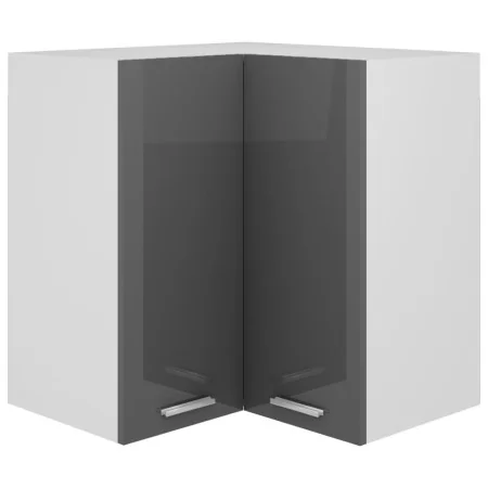 Armario colgante esquina “Lyon” gris brillo de , Armarios de cocina - Ref: Foro24-806397, Precio: 80,27 €, Descuento: %