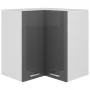 Armario colgante esquina “Lyon” gris brillo de , Armarios de cocina - Ref: Foro24-806397, Precio: 80,27 €, Descuento: %