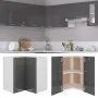 Armario colgante esquina “Lyon” gris brillo de , Armarios de cocina - Ref: Foro24-806397, Precio: 80,27 €, Descuento: %