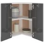 Armario colgante esquina “Lyon” gris brillo de , Armarios de cocina - Ref: Foro24-806397, Precio: 80,27 €, Descuento: %