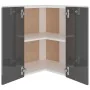 Armario colgante esquina “Lyon” gris brillo de , Armarios de cocina - Ref: Foro24-806397, Precio: 80,27 €, Descuento: %