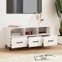 Mueble de TV madera contrachapada blanco brillo 102x35x50 cm von , TV-Möbel - Ref: Foro24-812615, Preis: 58,78 €, Rabatt: %