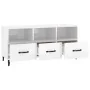 Mueble de TV madera contrachapada blanco brillo 102x35x50 cm von , TV-Möbel - Ref: Foro24-812615, Preis: 58,78 €, Rabatt: %